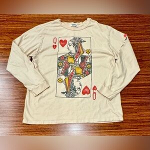 Daydreamer long sleeve Tshirt Queen of Hearts size large  VGUC